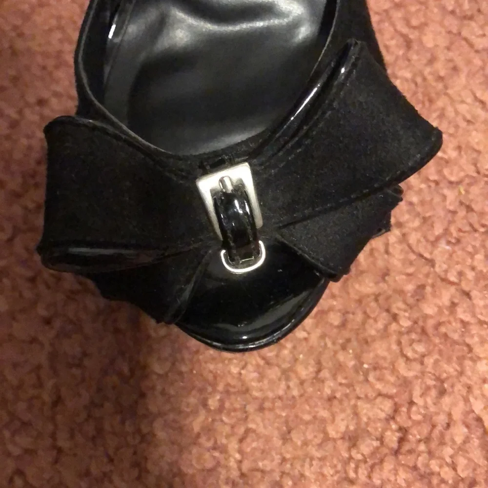 Charlotte Russe Velvet Bow Tie Heels